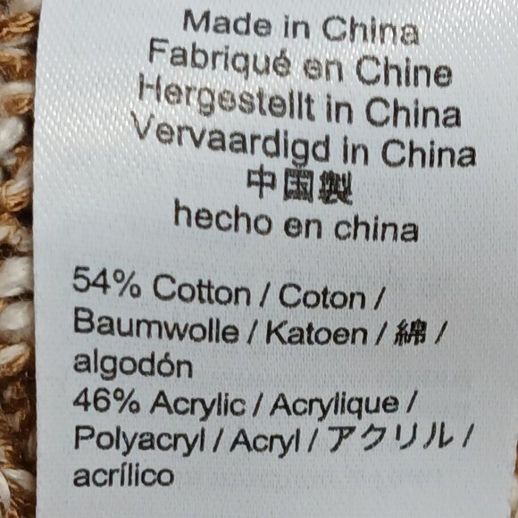 MADEWELL Chunky Marled Caramel/Cream Boatneck Side Button Sweater - Picture 16 of 16